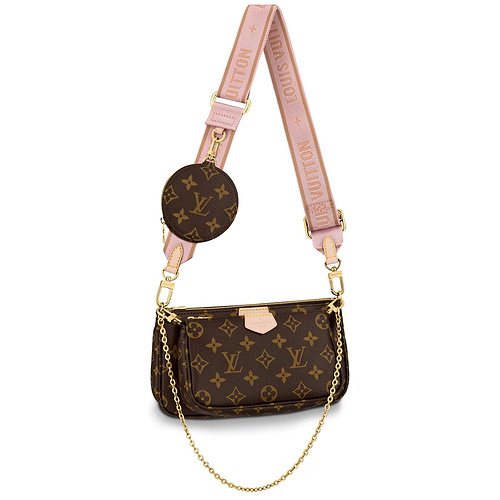 L_V bag M44840 Multi Pochette Accessories handbag color Rose Clair Louis Vuitton Women_s bag three -piece Amazon foreign trade BAG-0ed07d6f